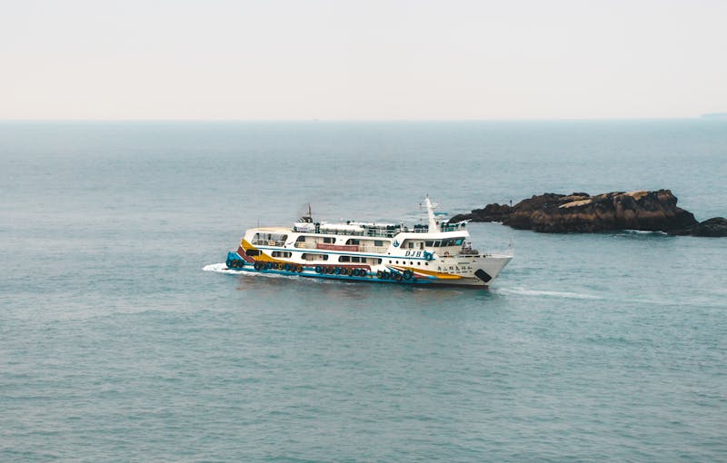 Passenger ferry crossing connecting Ireland to Britain